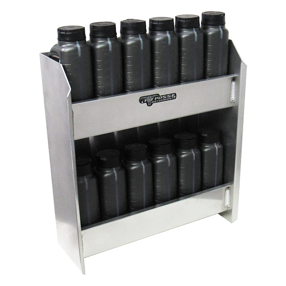 Pit Posse 469 Aluminum Junior Oil Cabinet Storage Rack Shelf